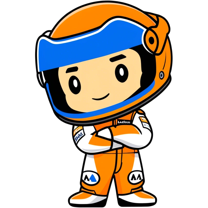 Lando norris in his mclaren  emoji