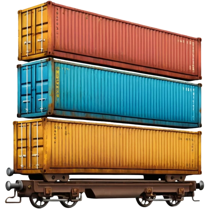 containers on a train emoji