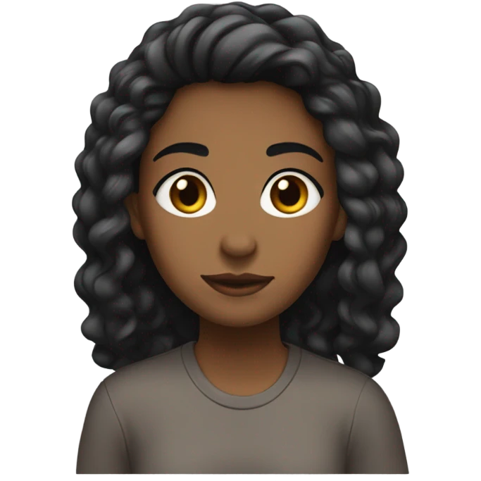 👩🏽‍🦱 dark hair emoji