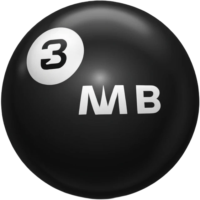 Black pull Ball with MB written on it. Nothing else no holes or anything  emoji
