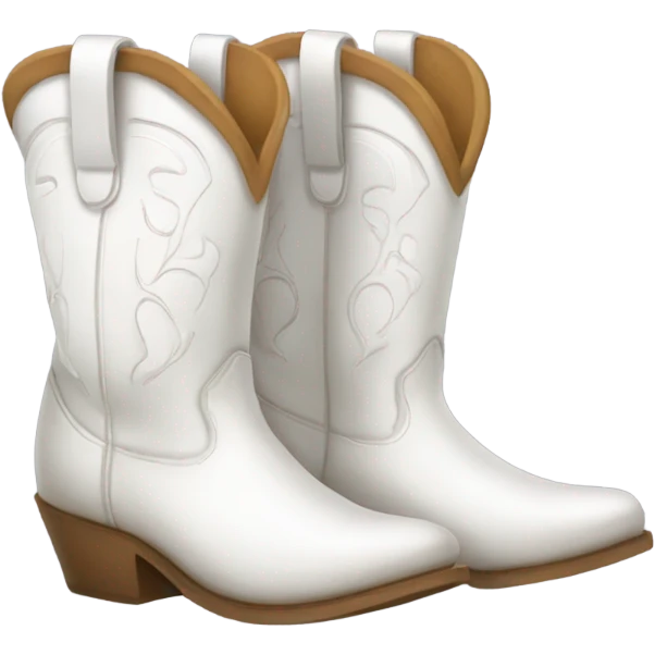 White cowgirl boots  emoji