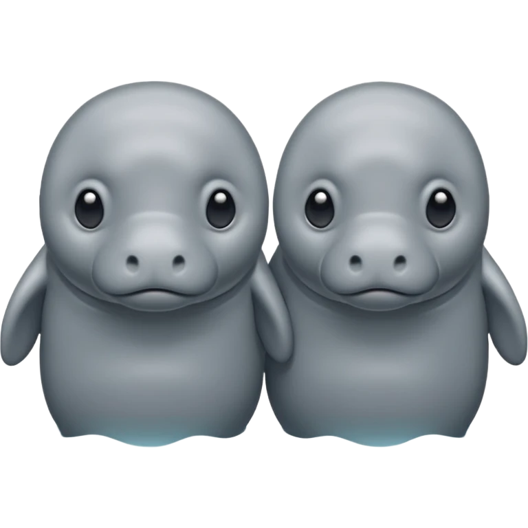 two manatees sad  emoji