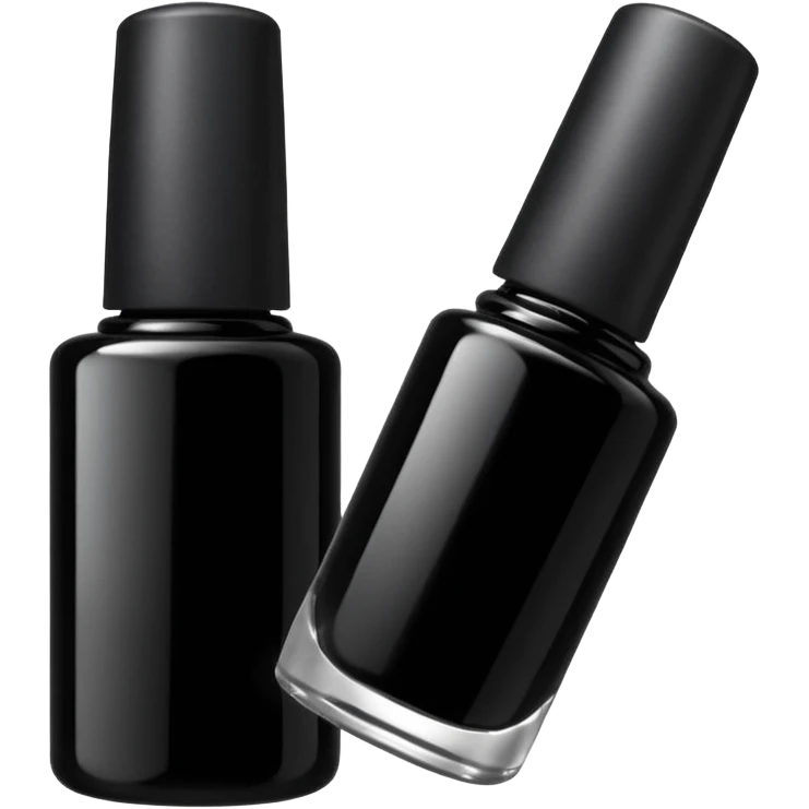 black nail color bottle emoji