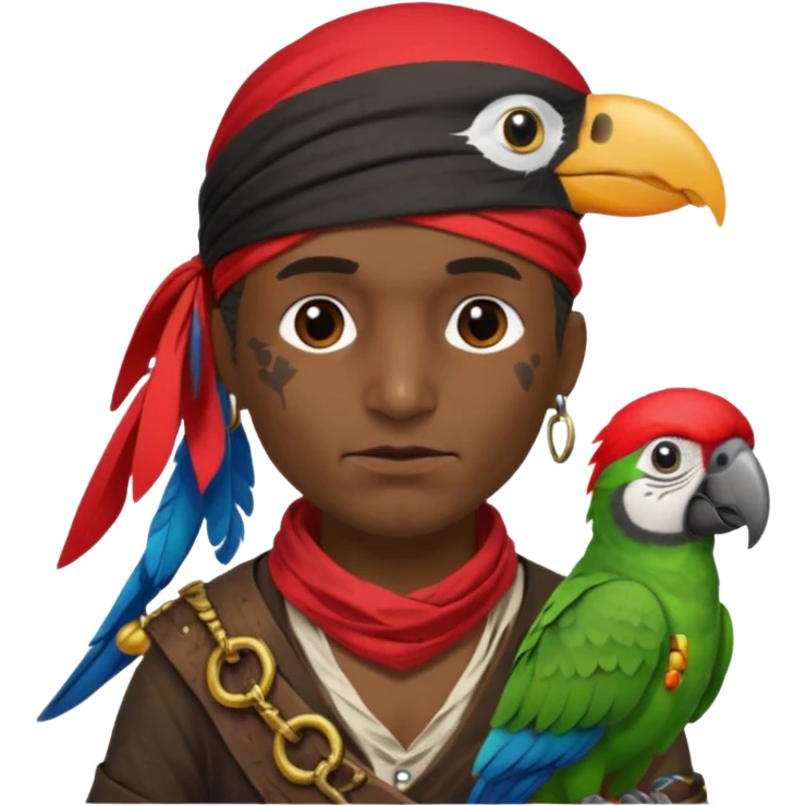 pirate and parrot emoji
