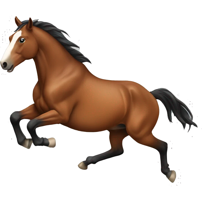 Horse bucking emoji