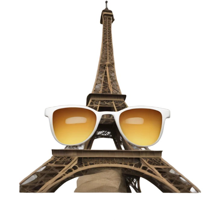 Eiffel Tower wearing sunglasses  emoji
