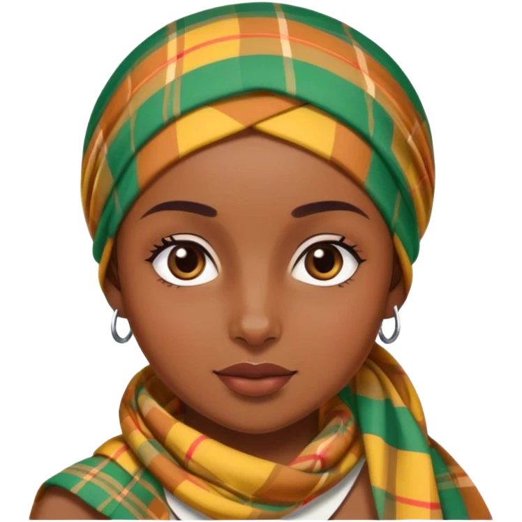 Coiffe en tissu madras Antillais  emoji