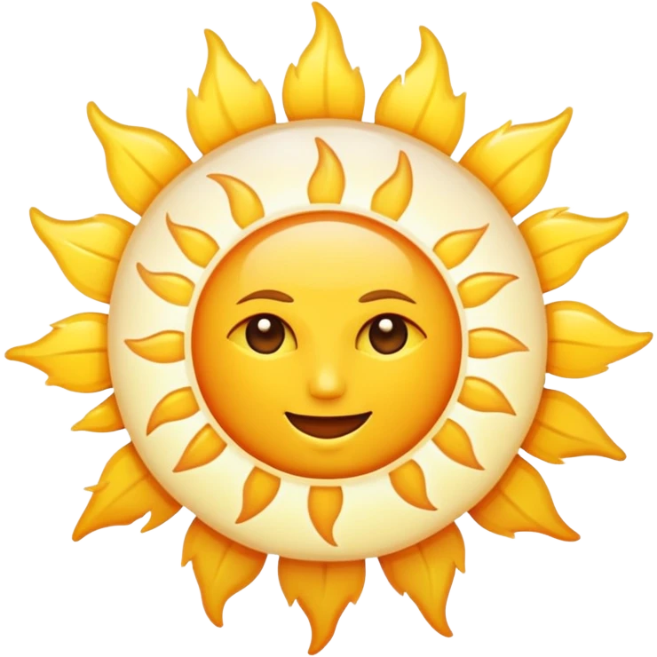 Sun white  emoji