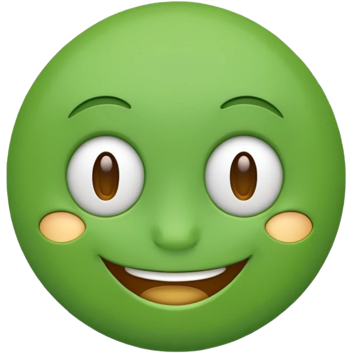 green emoji with many extensions, not jsut circle emoji