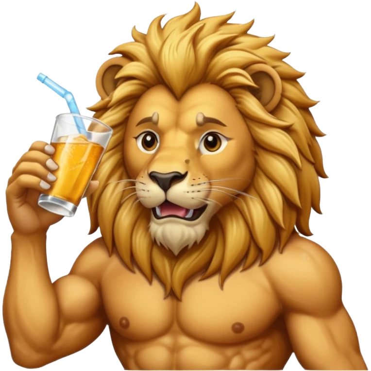 thirsty lion emoji emoji