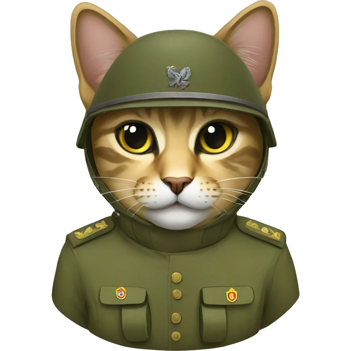 Ukrainian military cat emoji