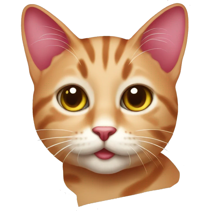 Rasberry cat emoji
