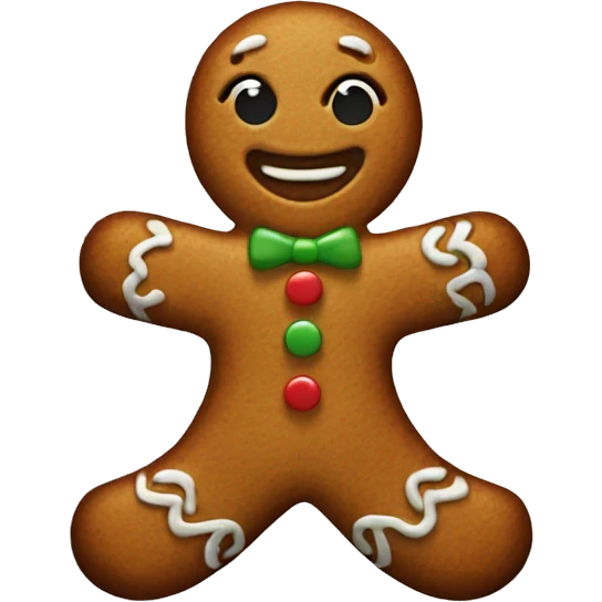 The gingerbread man emoji