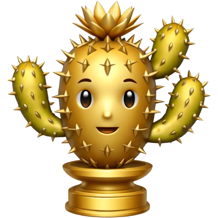 gold cactus trophy  emoji