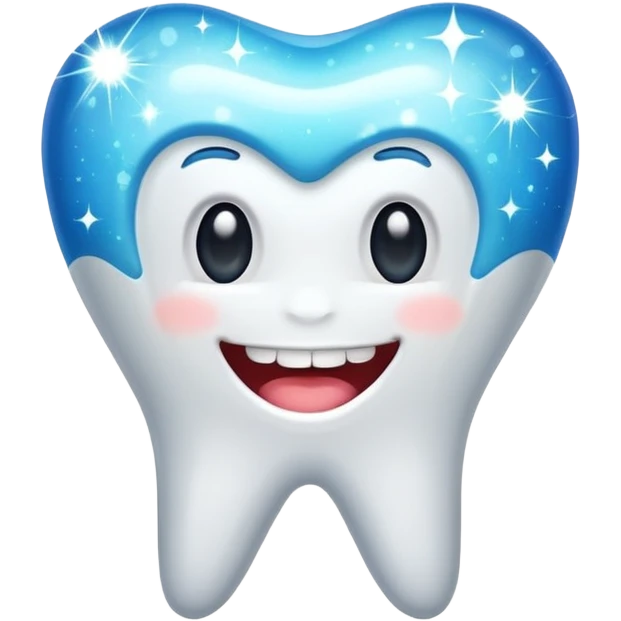 tooth with sparkles around it emoji