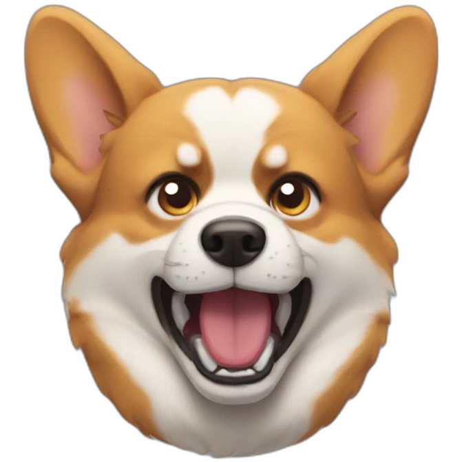 angry corgi emoji
