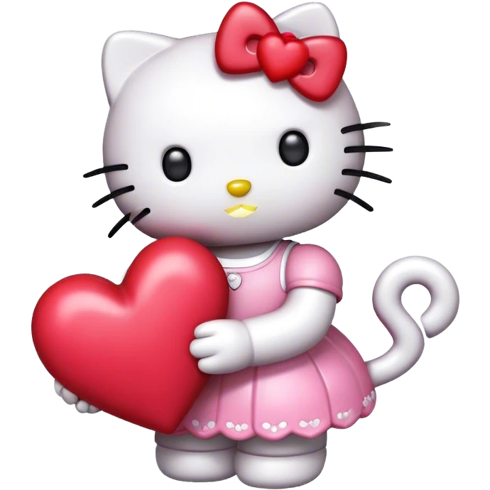 Hello kitty heart emoji