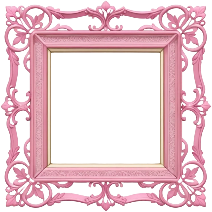 pink lace vintage square frame  emoji