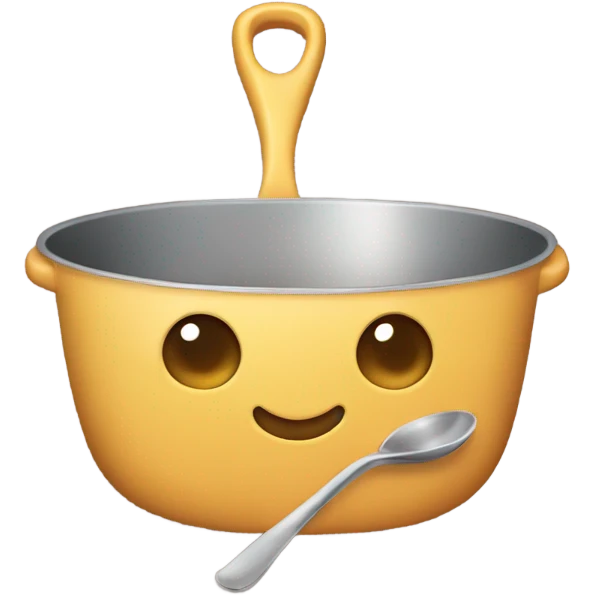 a pan with a spoon  emoji