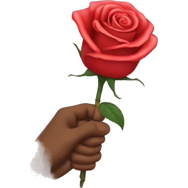 handing a rose emoji