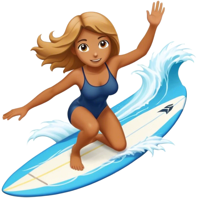 Girl surfing emoji