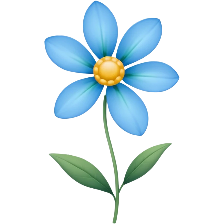 Light blue flower emoji