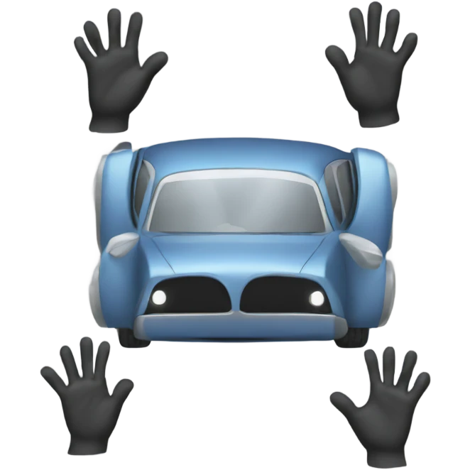 Car with hands emoji
