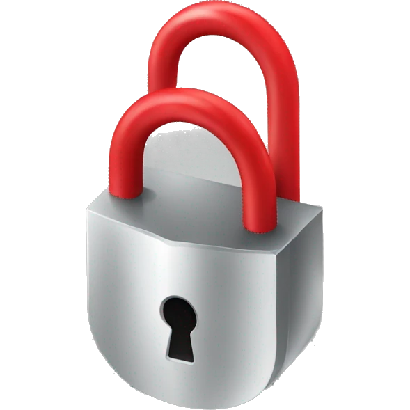 red color lock emoji