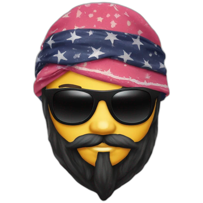 Randy savage baby head sunglasses bandana beard emoji