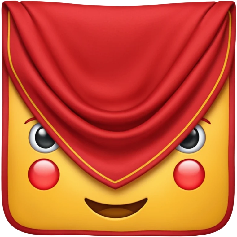 maak een geen gezicht van alleen een rood zakdoek geen andere dingen er op heen, zo'n oudewetse zakdoek rood emoji