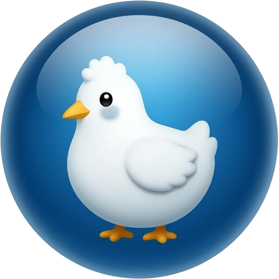 Hazme un bolita azul un poquito más oscuro y en el centro un chulito de color blanco emoji