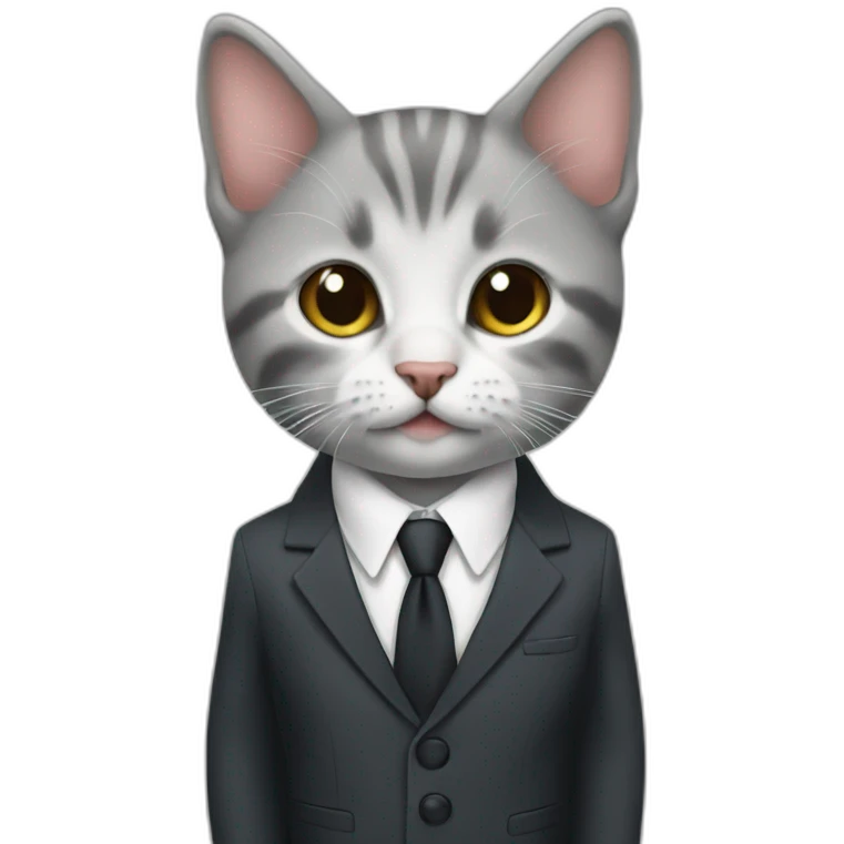 kitten in a suit emoji