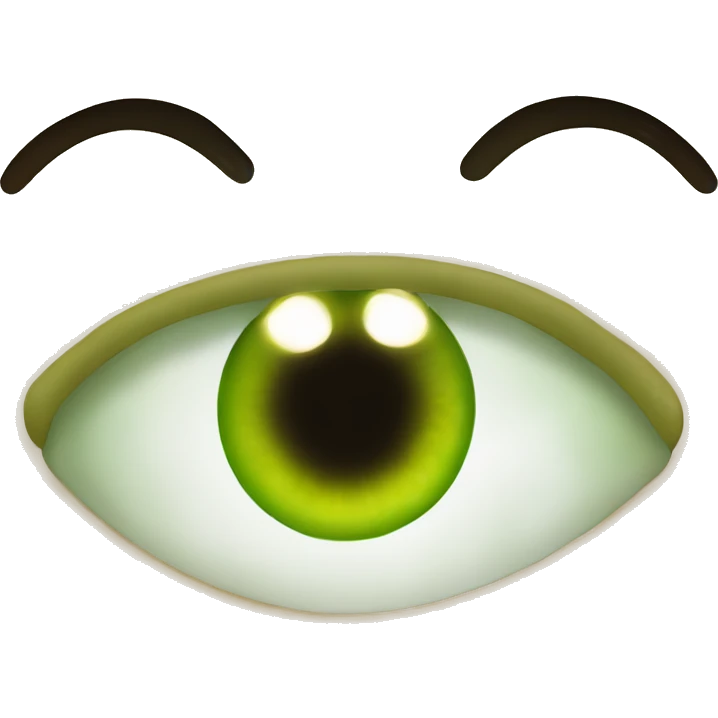 Face with cucumber eyes  emoji