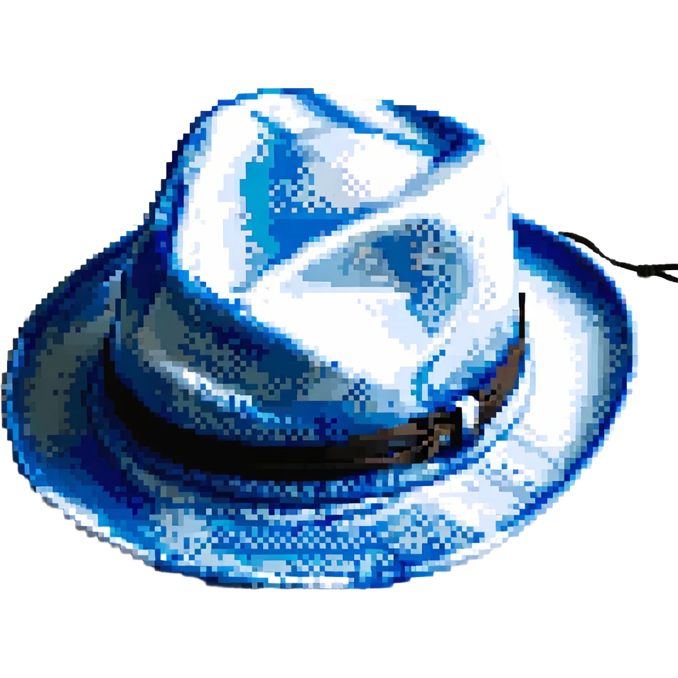 Синяя панамка со шнурком, no background emoji