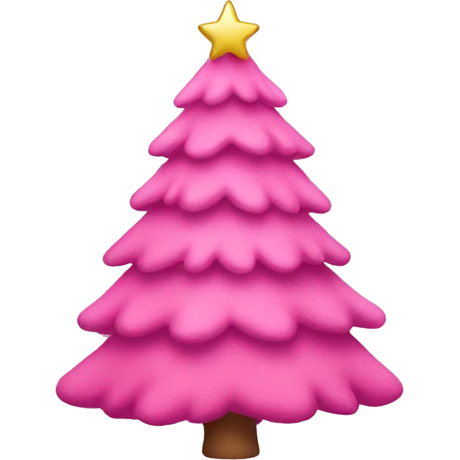 Pink Christmas tree emoji
