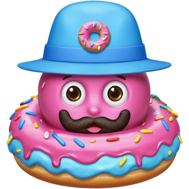 Donut with blue campaign hat emoji