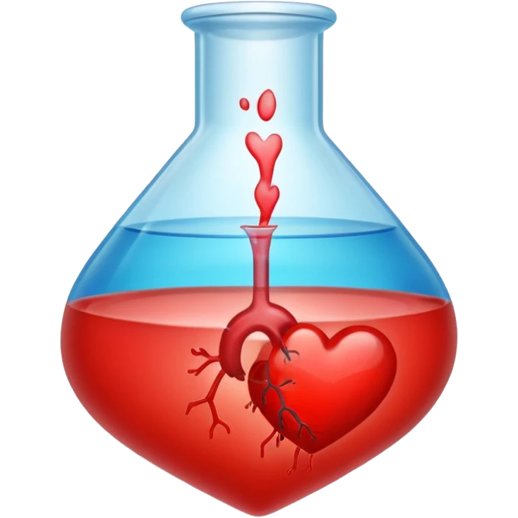 Heart emoji with things of laboratory  separados emoji