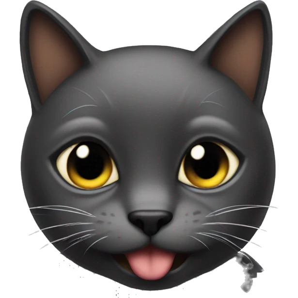 Gato preto fofo emoji