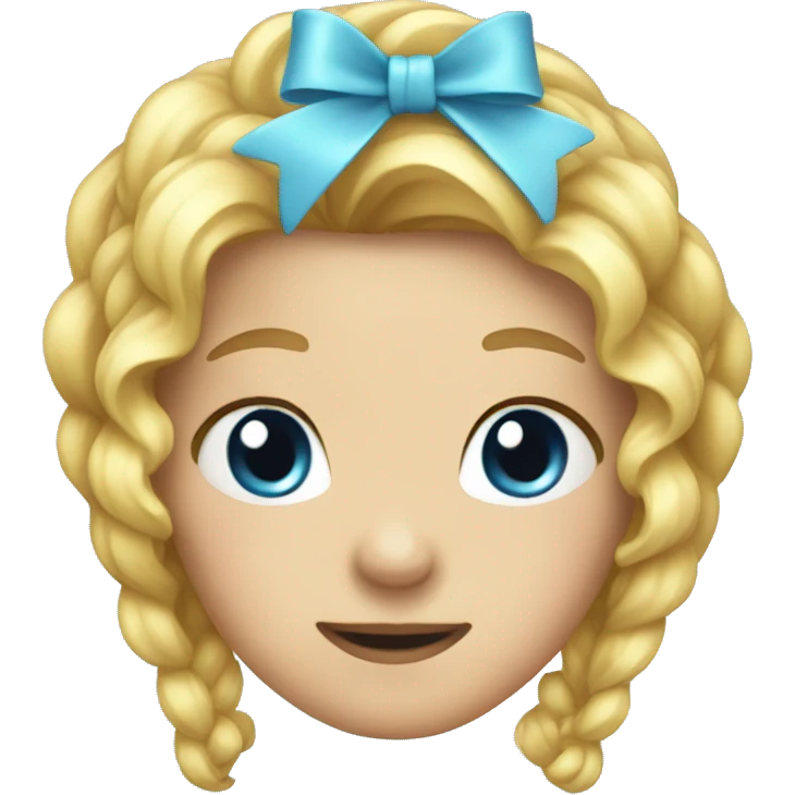 light blue bow emoji
