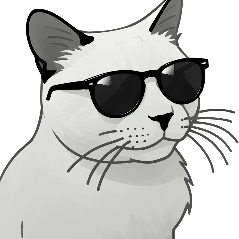 Cat with sunglasses emoji
