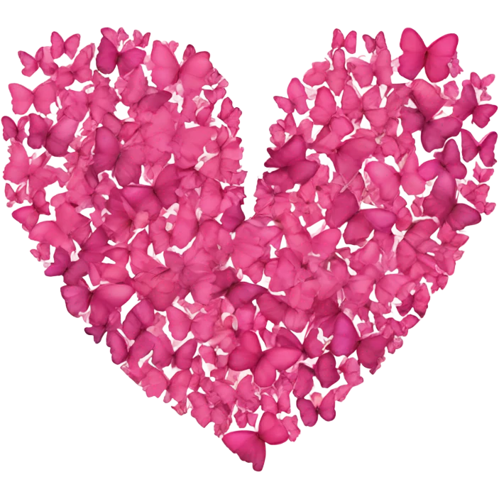 Pink butterfly heart emoji