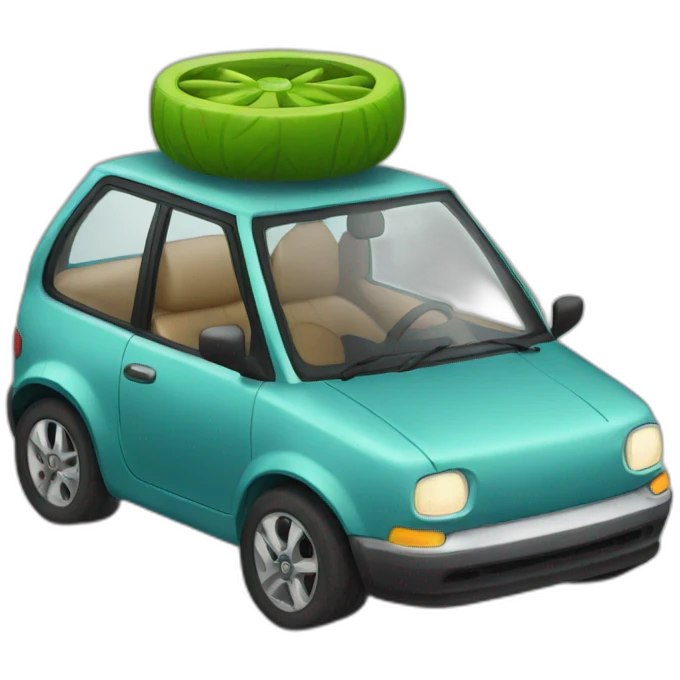small car big wheels emoji