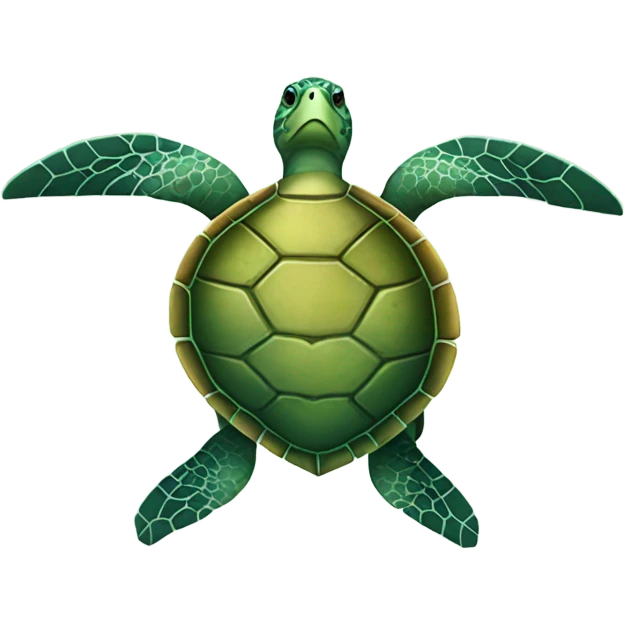 Sea turtle with a bow emoji