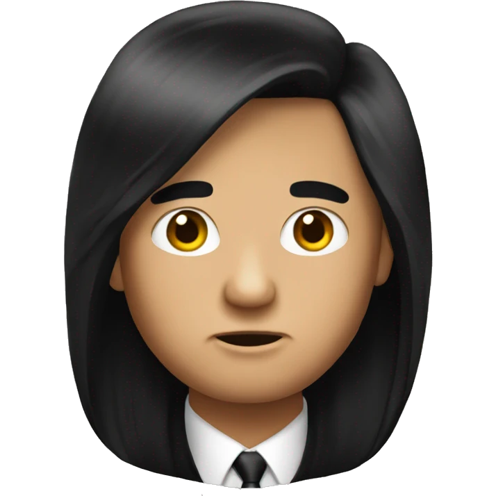 trump with long black hair emoji
