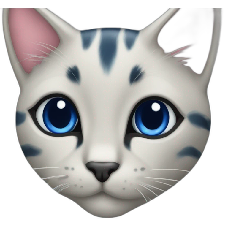 Navy blue Kitty tat emoji