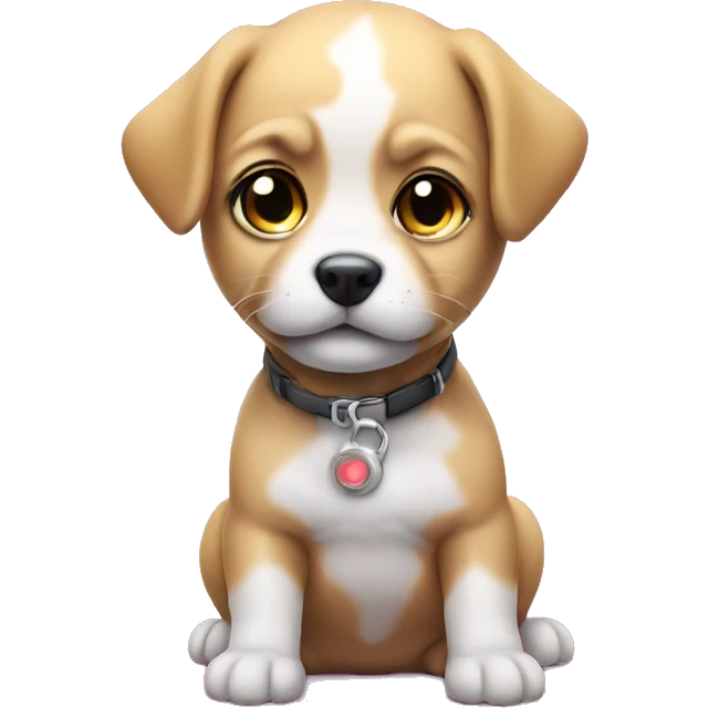 Baby dog with laser view emoji