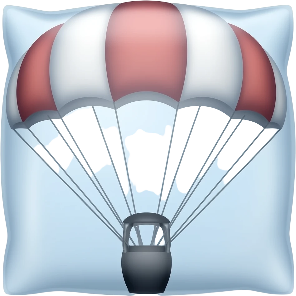 Packed Parachute emoji