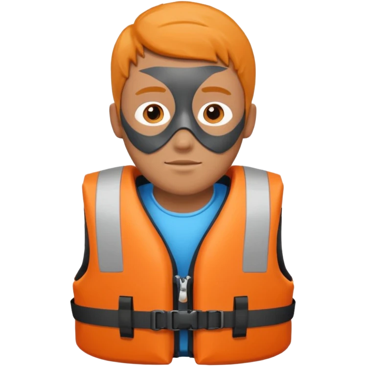 male wearing life jacket emoji
