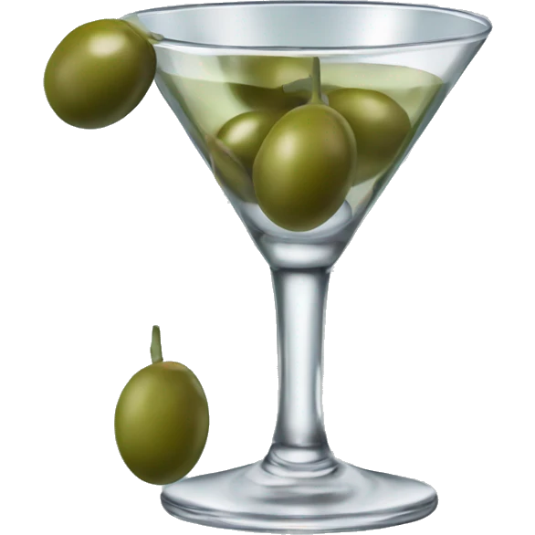 Martini glass with olives   emoji