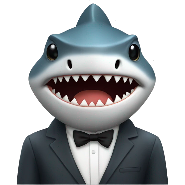 shark smokes cigarette emoji